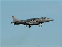 Harrier ZD409 on approach to 05