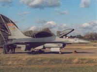 Belgian F-16A on exchange with 74 Sqn
